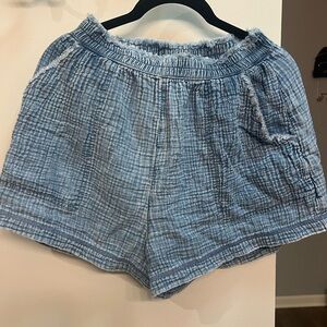 Aerie Blue Cargo Shorts with Relaxed Fit